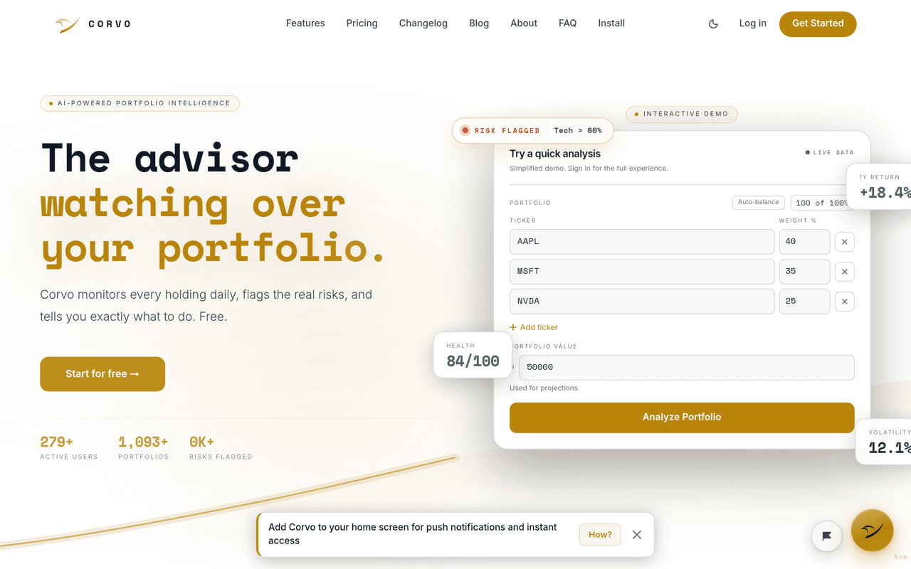 Corvo website